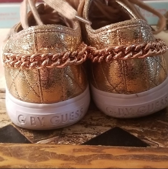 2/$30 Guess Rose Gold Tennies 7.5M - Picture 2 of 3
